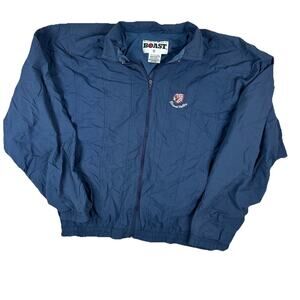 Boast Etowah Valley Navy Blue Microfiber Zip Golf Windbreaker Jacket Mens Size L